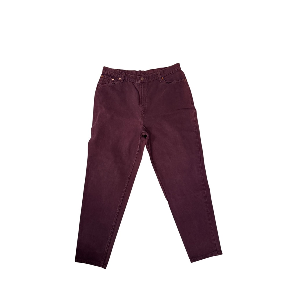 Vintage Levis‎ 550 Relaxed Fit Tapered Leg Burgundy Plum Jeans USA Made W20 M